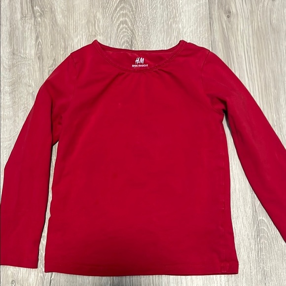 4/$30 H&M Kids Red Long Sleeve Shirt - Picture 1 of 1